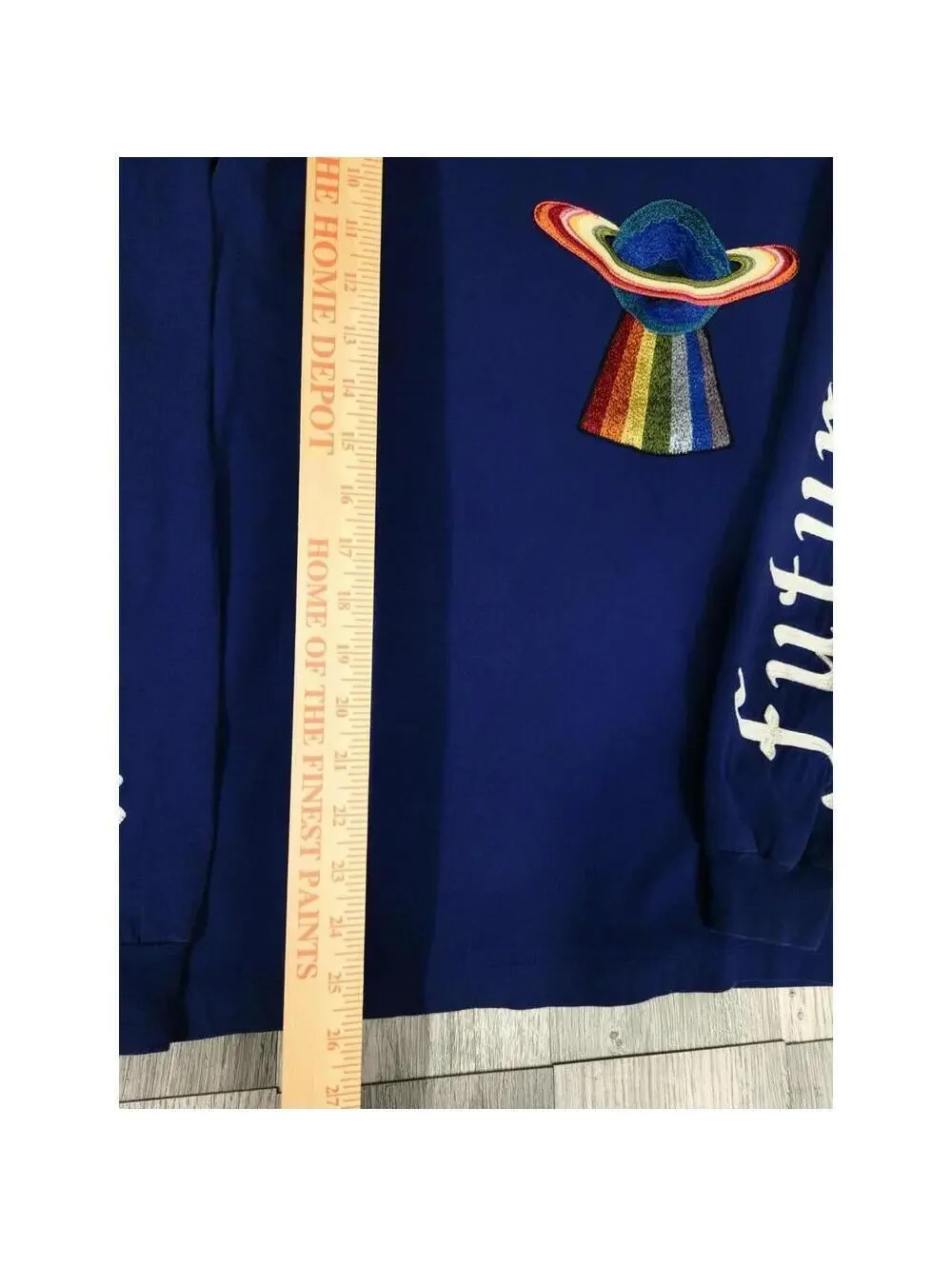 GUCCI Intarsia Blue UFO Sweater Modern Future (Size:M)